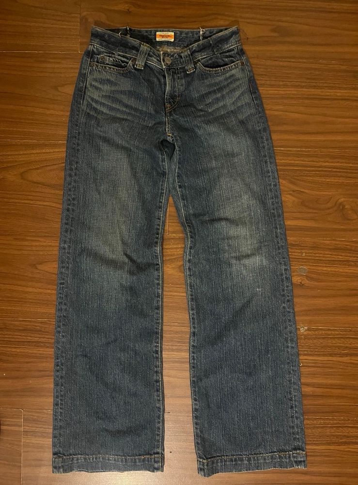 Vintage Sweet Camel Low Straight-leg Jeans