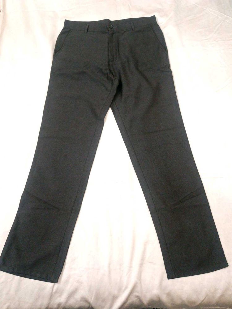 Men's Gray Straight Leg Trousers