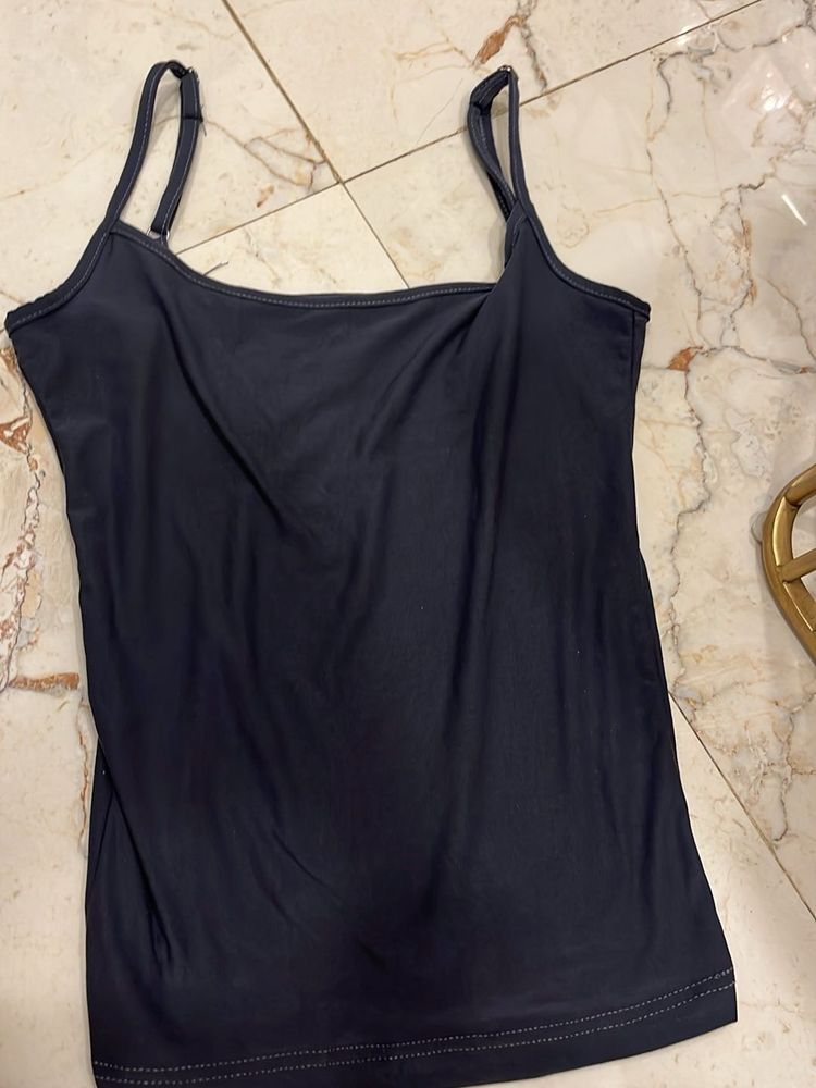 Dark Blue Spaghetti Strap Camisole