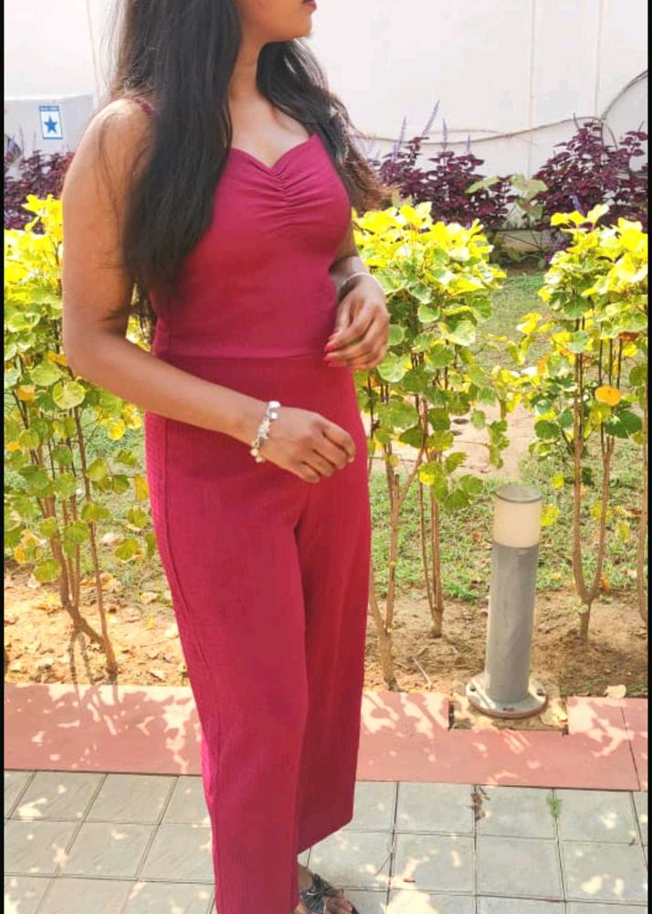 Maroon Jumpsuit