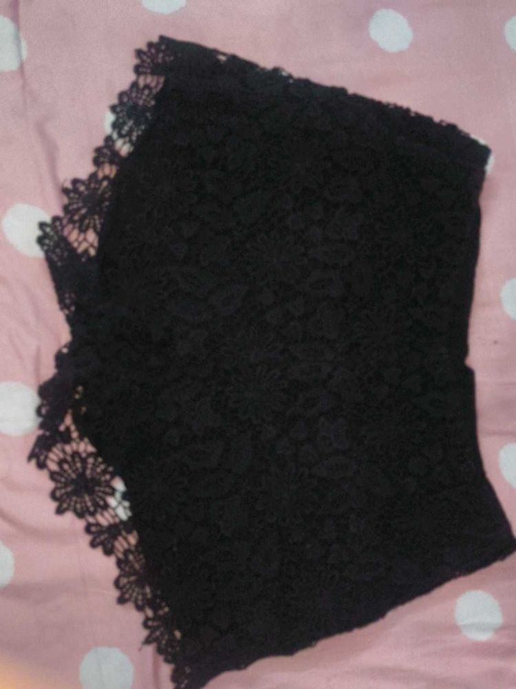 ZARA Black Lace Shorts