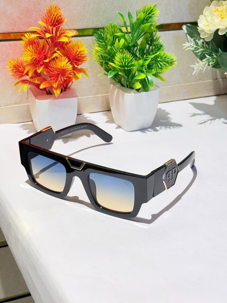 Designer Black Square Sunglasses