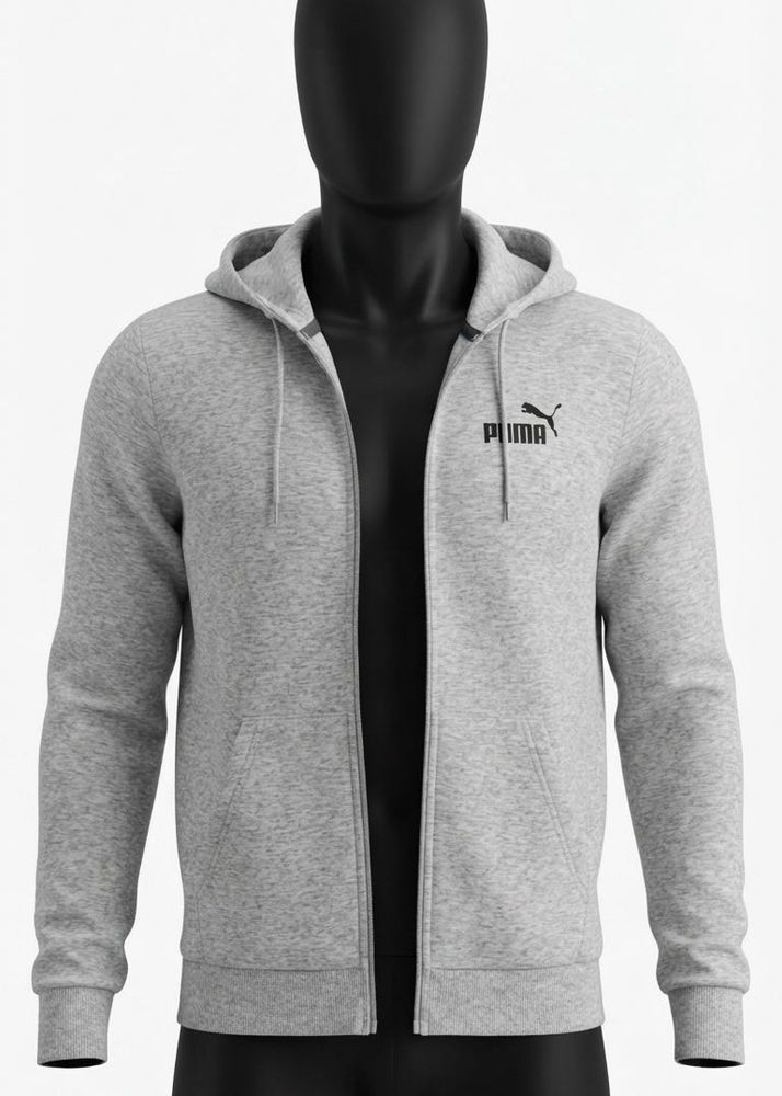 Puma Grey Zip-Up Hoodie