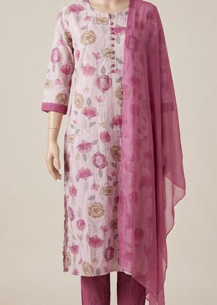 Floral Print Kurta Set with Dupatta