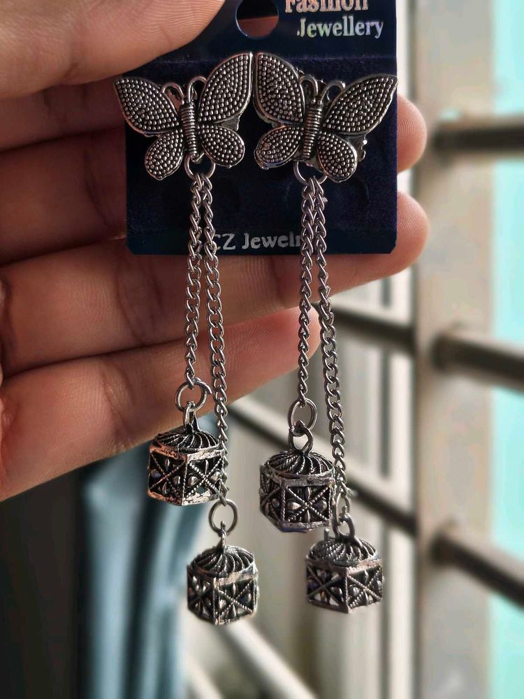 Boho Butterfly Long Tassel Earrings
