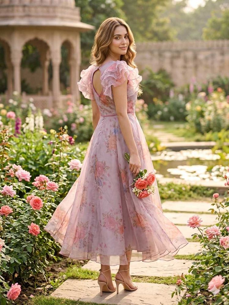 floral print  gown