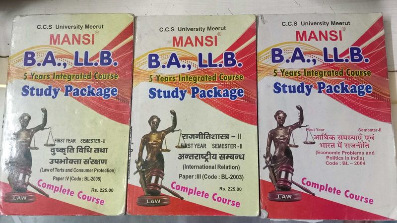 Mansi BA LLB 5 Years Integrated Course Combo- 3