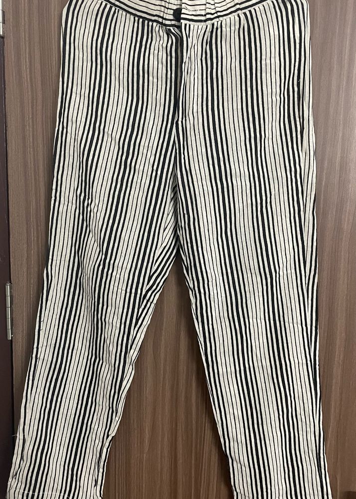 Cotton Striped Pants