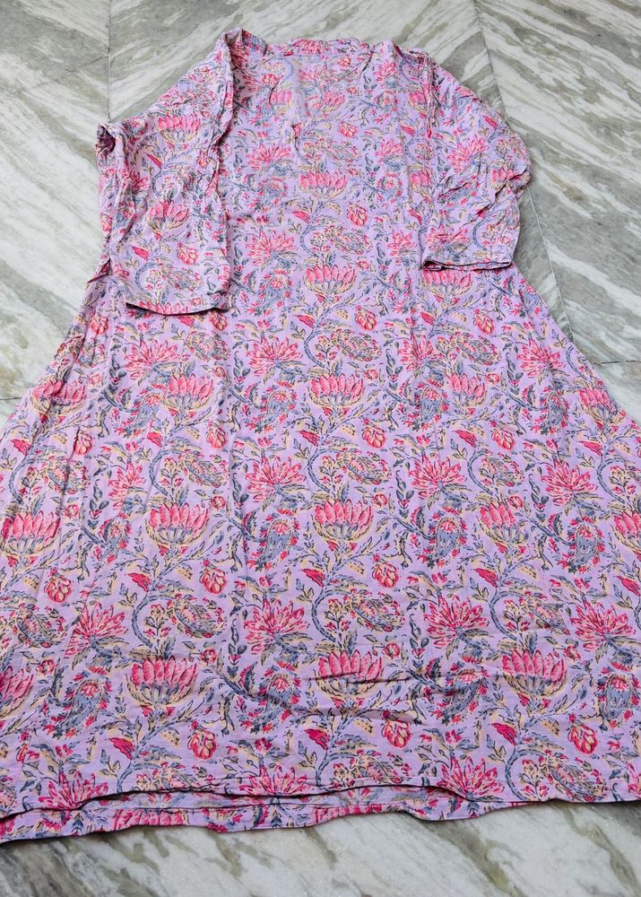 pink cotton kurti