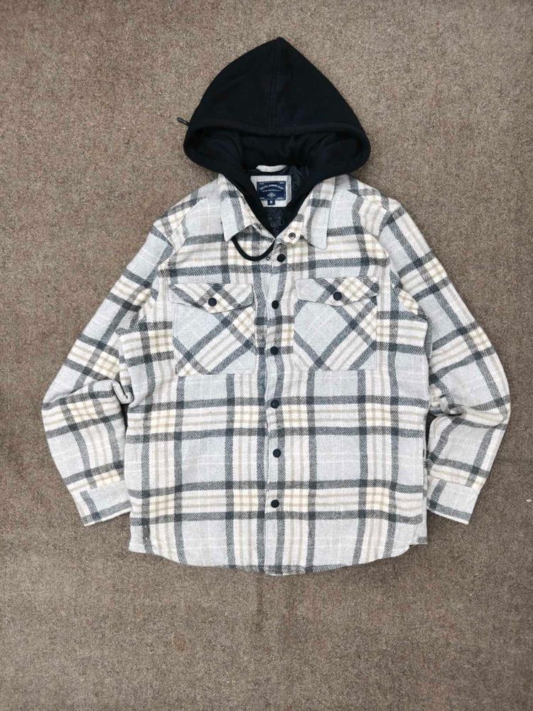 Men's Plaid Hooded Jacket