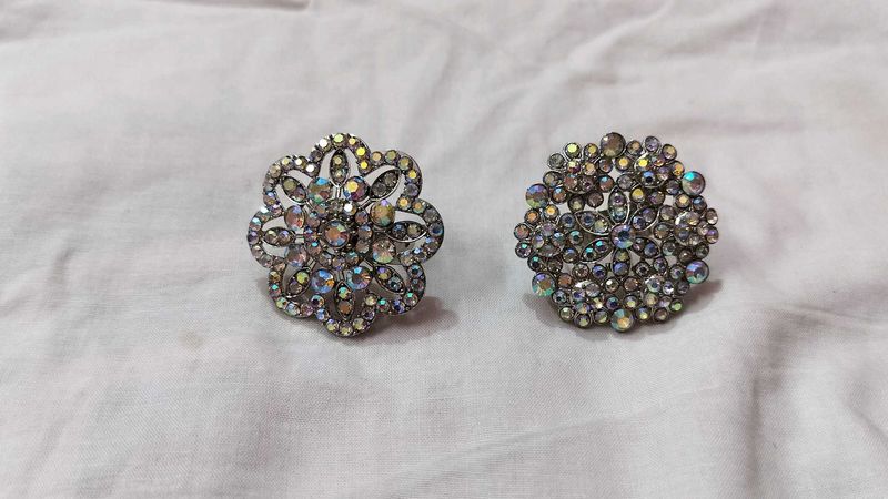 Stylish Silver Plated Flower Shaped Statement Ring