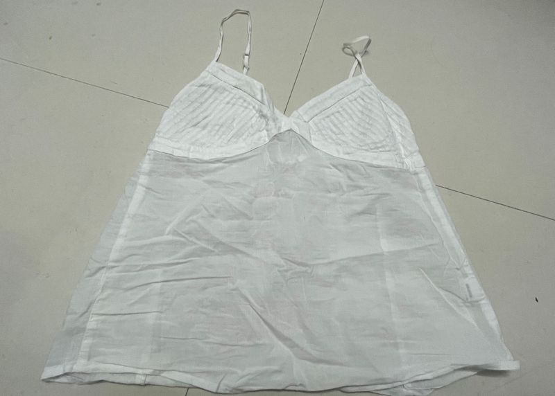 White Spaghetti Strap Camisole Top