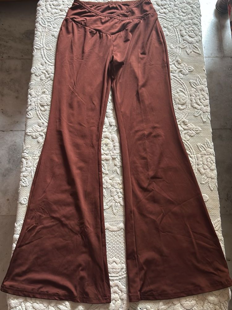 Brown Bell Bottom Pants