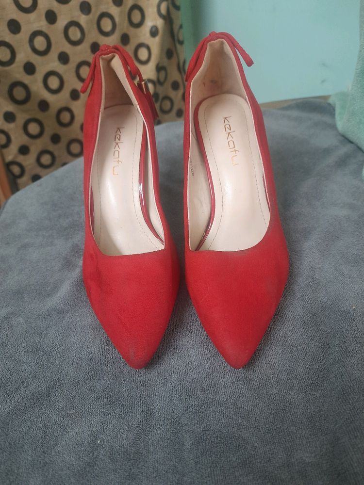 Red Suede Heels (Taiwan)