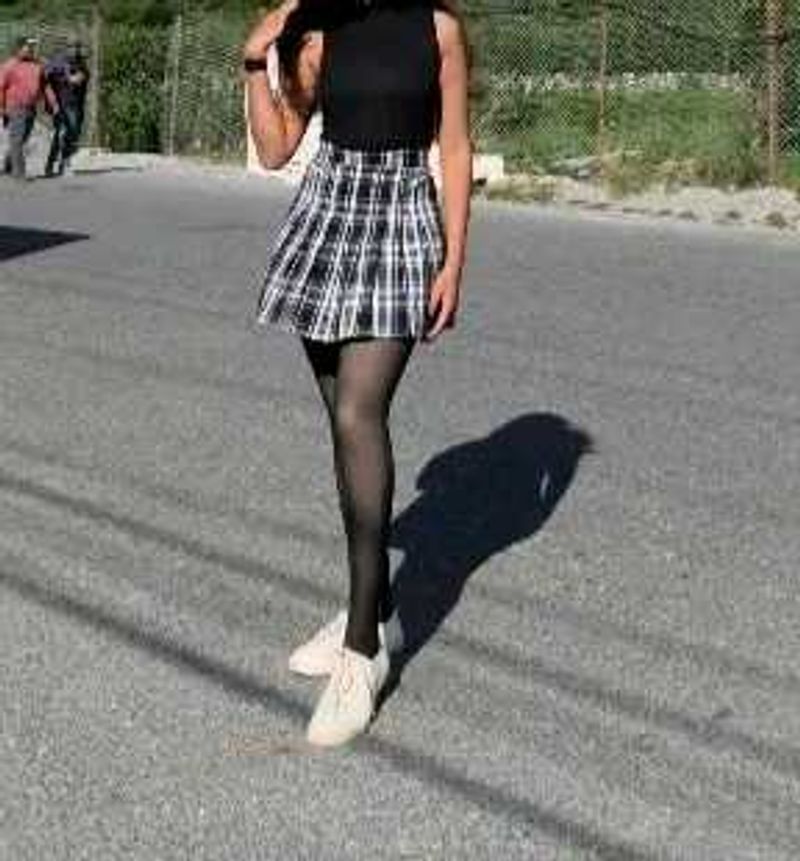 Plaid Pleated Mini Skirt