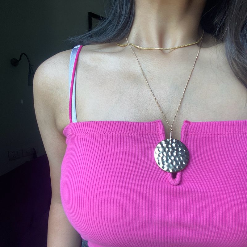 Lovisa Singapore Hammered Pendant Necklace