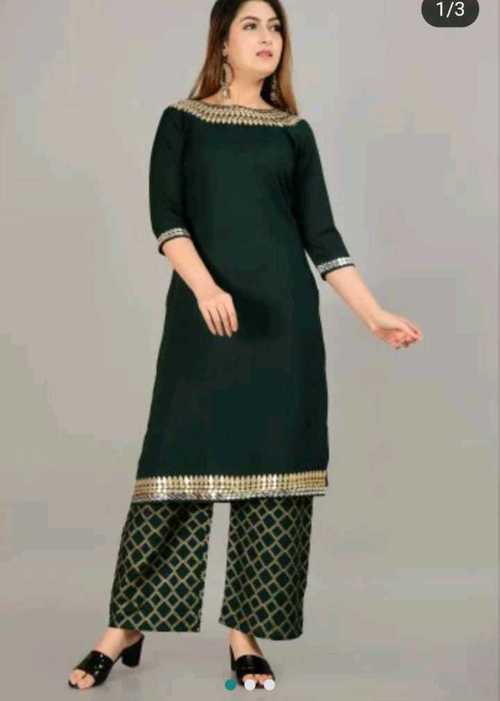 Elegant Kurta Set with Palazzo Pants