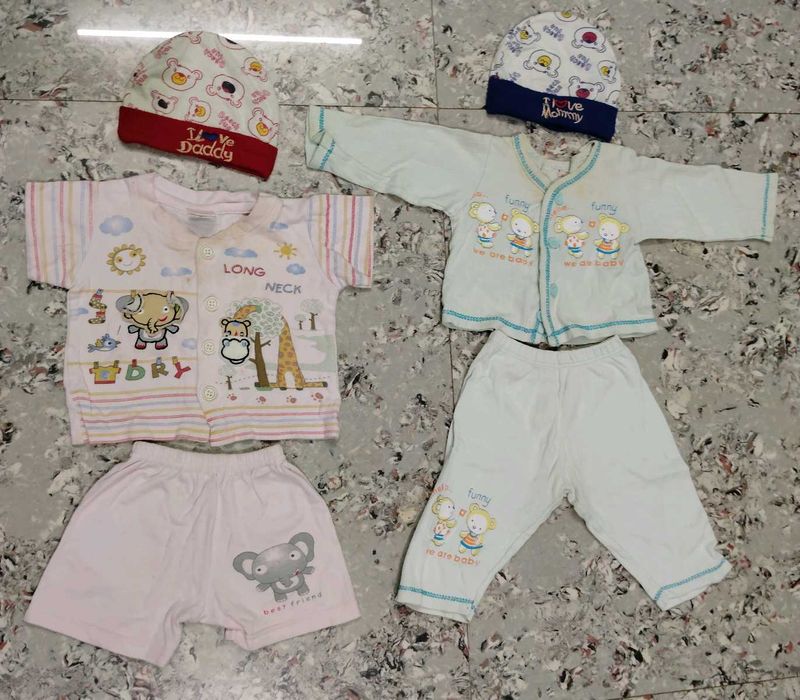 Baby Outfit Set with Hats 2pek