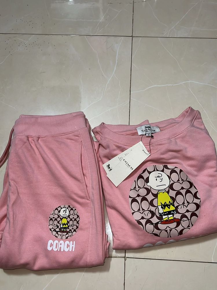 Coach Pink Winter Ladies Tracksuit