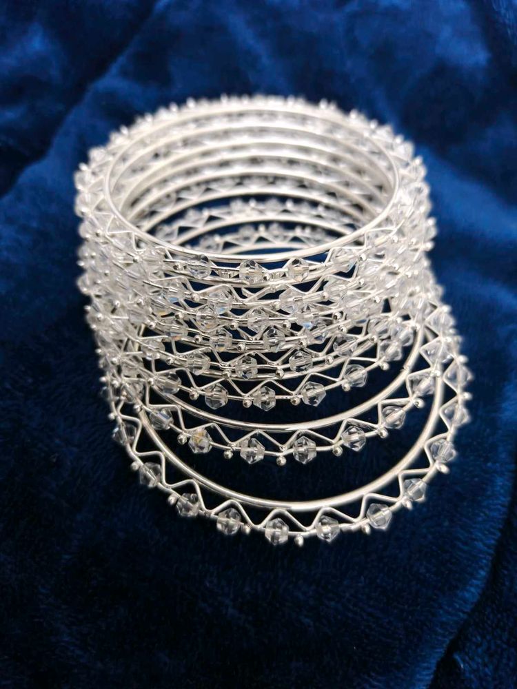 Crystal Beaded Bangle Set