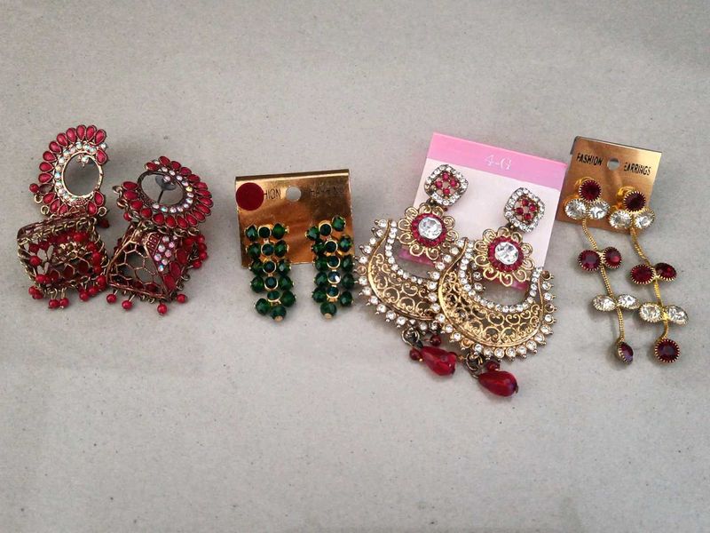 Earring Bundle ( Set Of 4 Jhumkas)