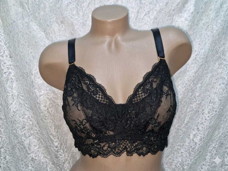 Black Lace Bra