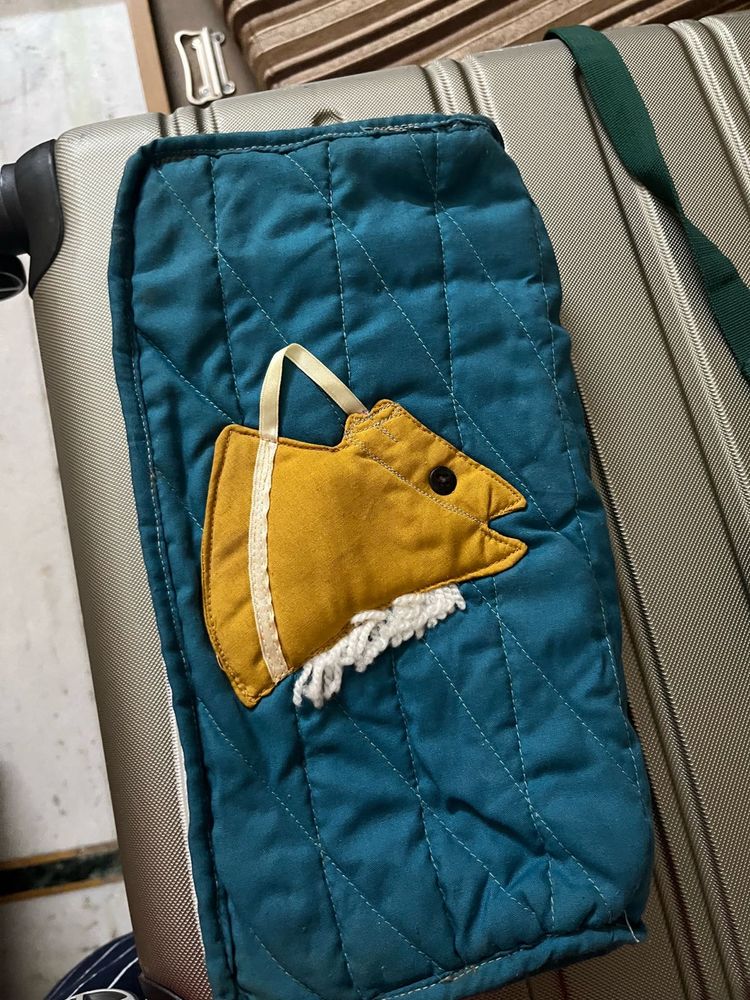 Quilted Fish Design Cosmetic Bag