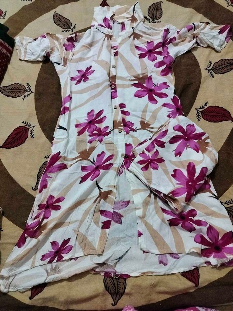 Floral Print Kurta Set