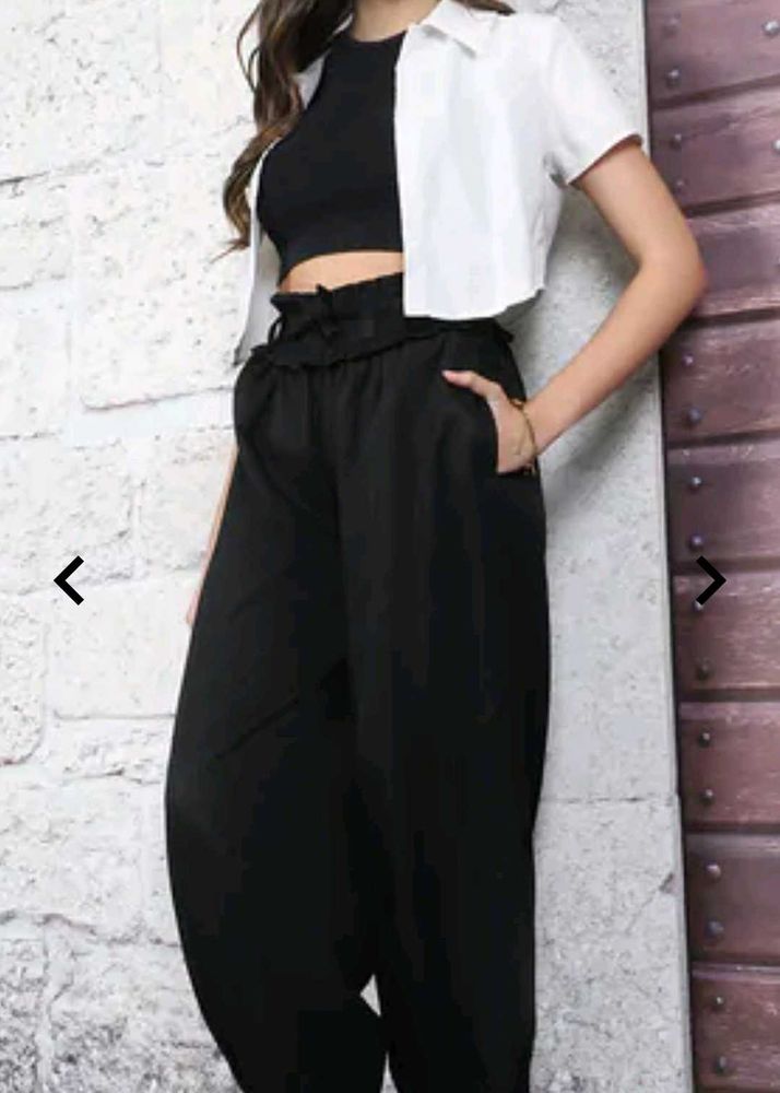 Chic High-Waisted Black Palazzo Pants
