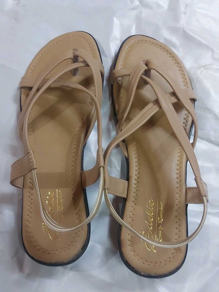 Elegant Tan Flats New Totally