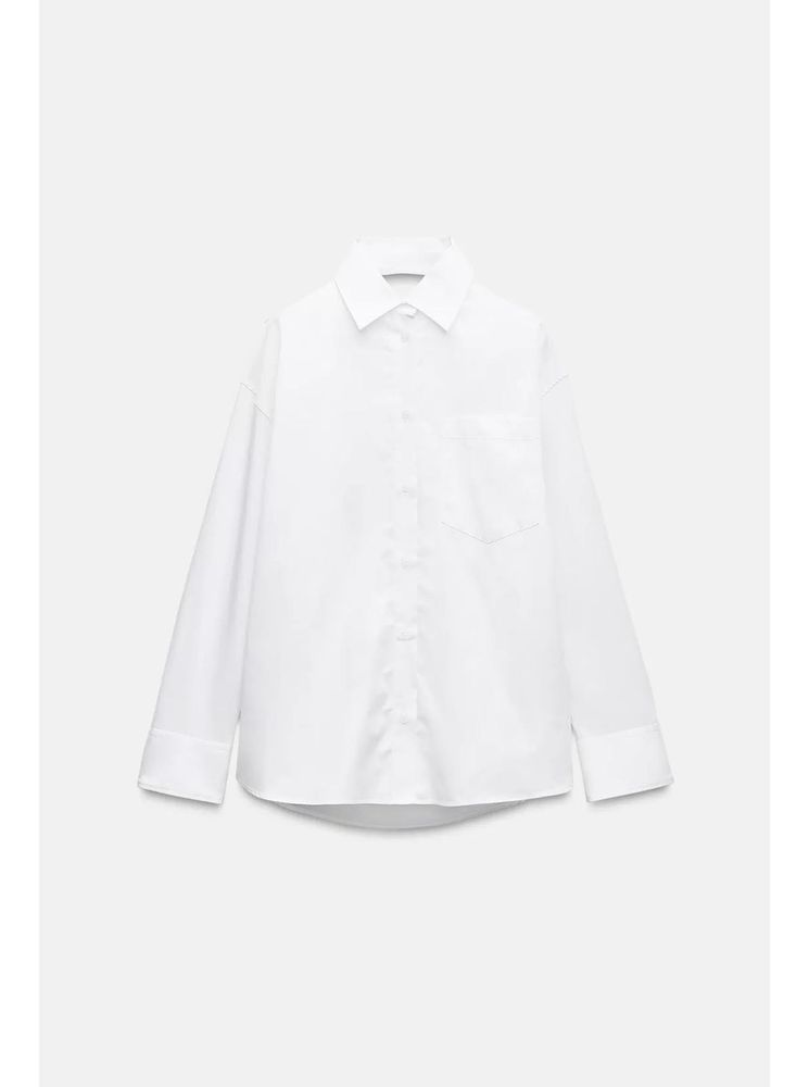 Zara Oversized White Backless Shirt