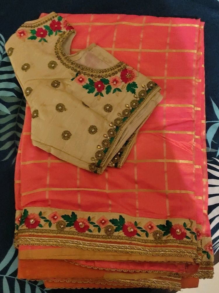 Saree With Designer Blouse
