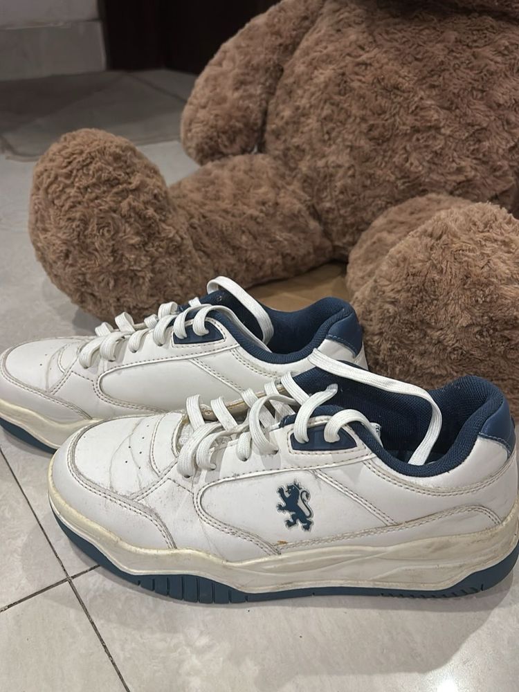 White &amp; Blue Casual Sneakers