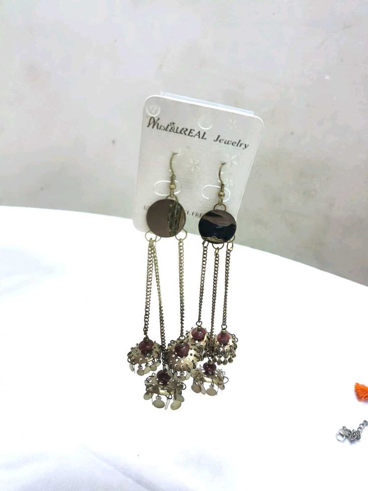 Boho Dangle Earrings with Charms