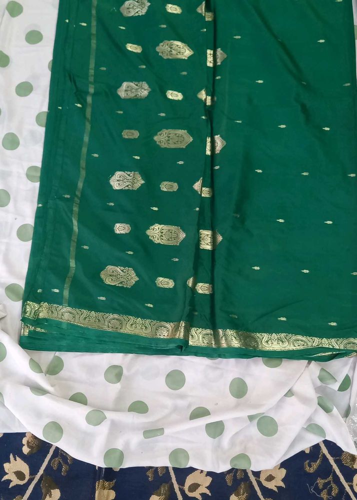 Elegant Green Banarasi Silk Saree