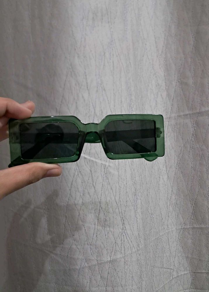 Green Rectangle Sunglasses