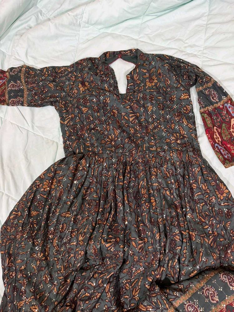 Bohemian Floral Print Kurta