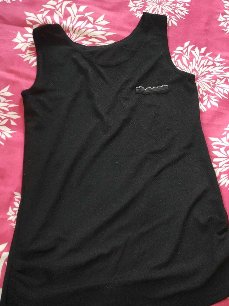 Sleeveless Black Top