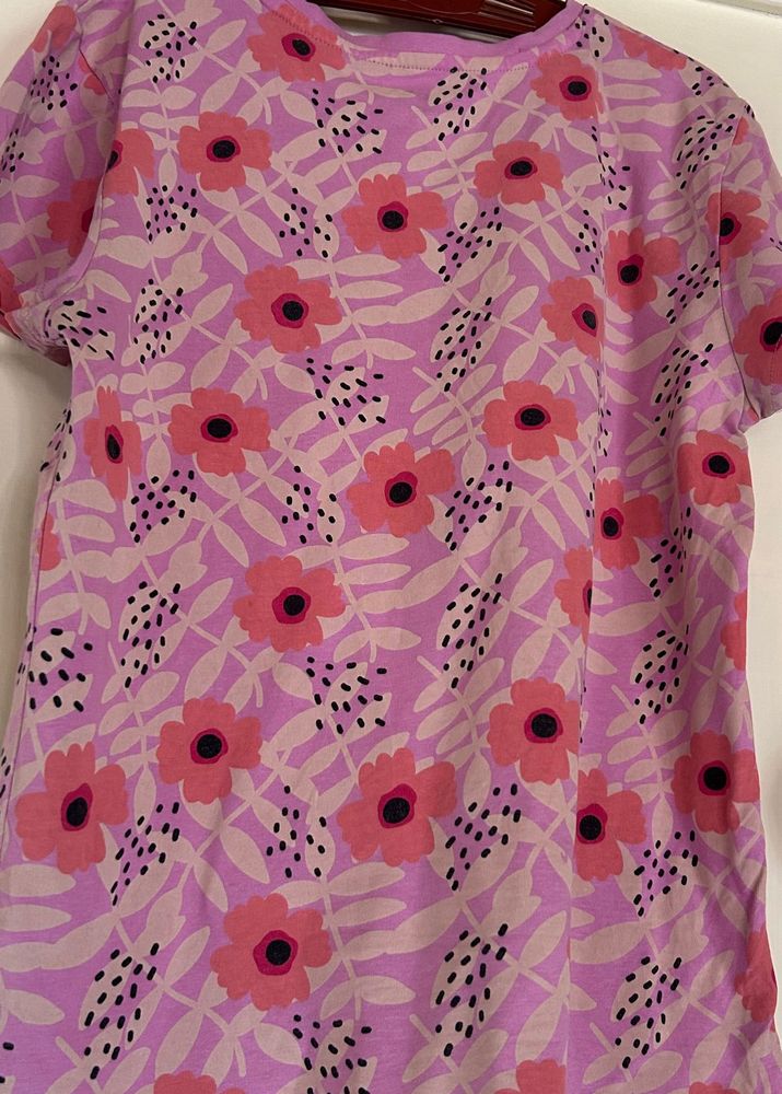 Cute Floral Print T-Shirt