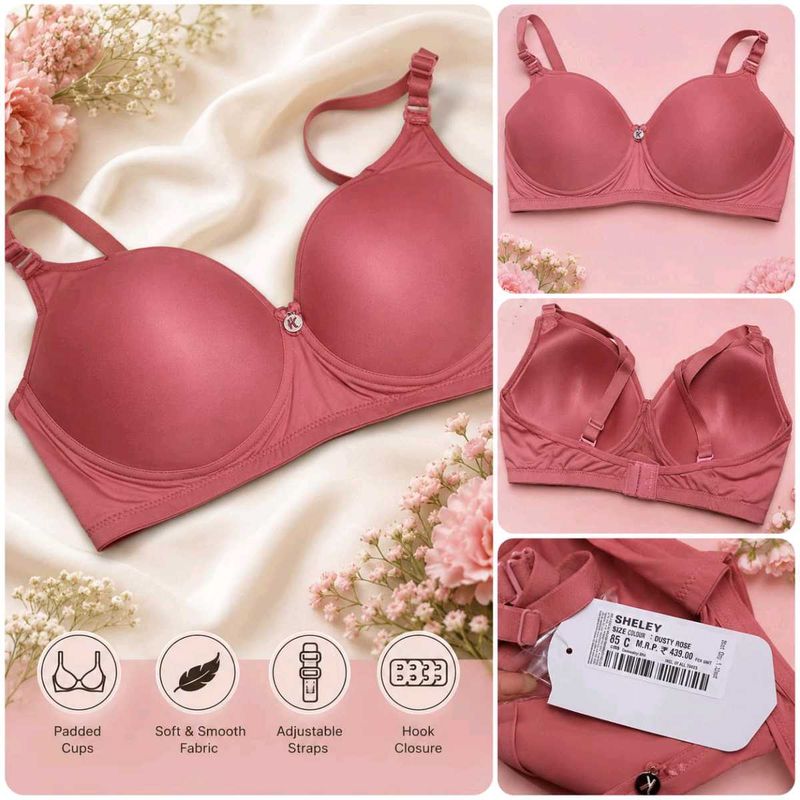 Shelley Padded Bra - Dusty Rose