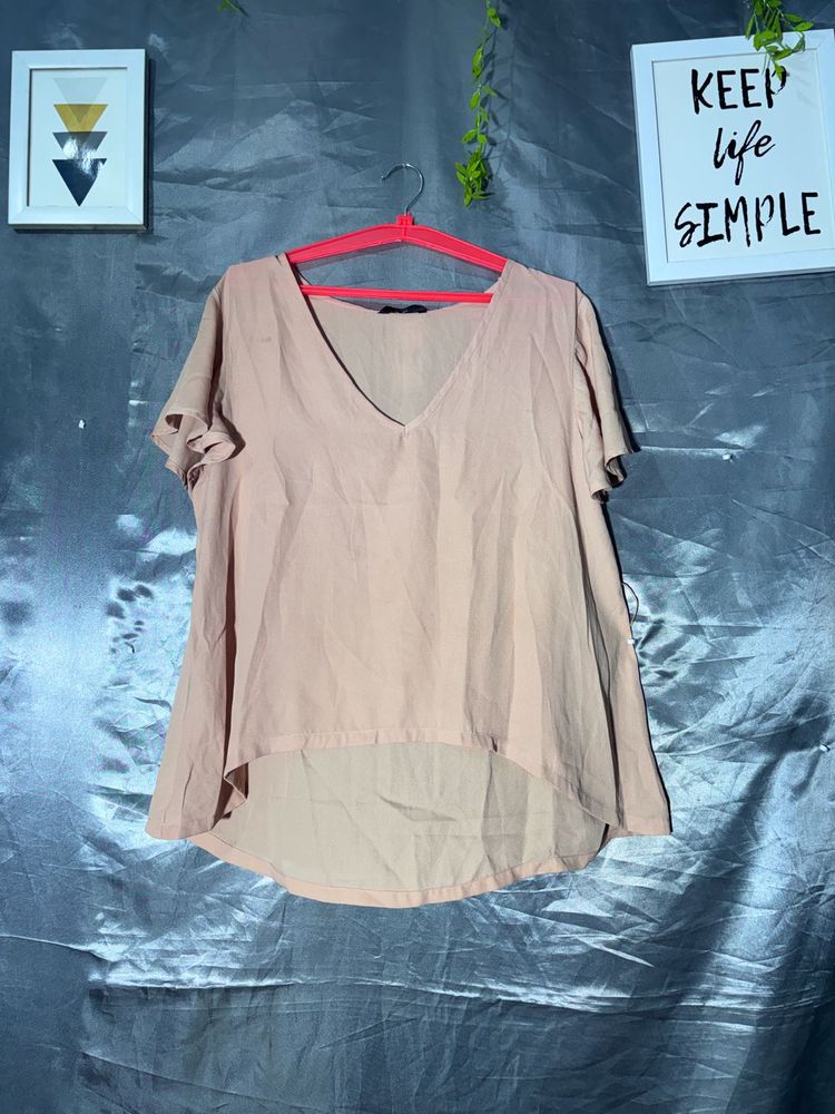 SHEIN Chic V-Neck Short Sleeve Top