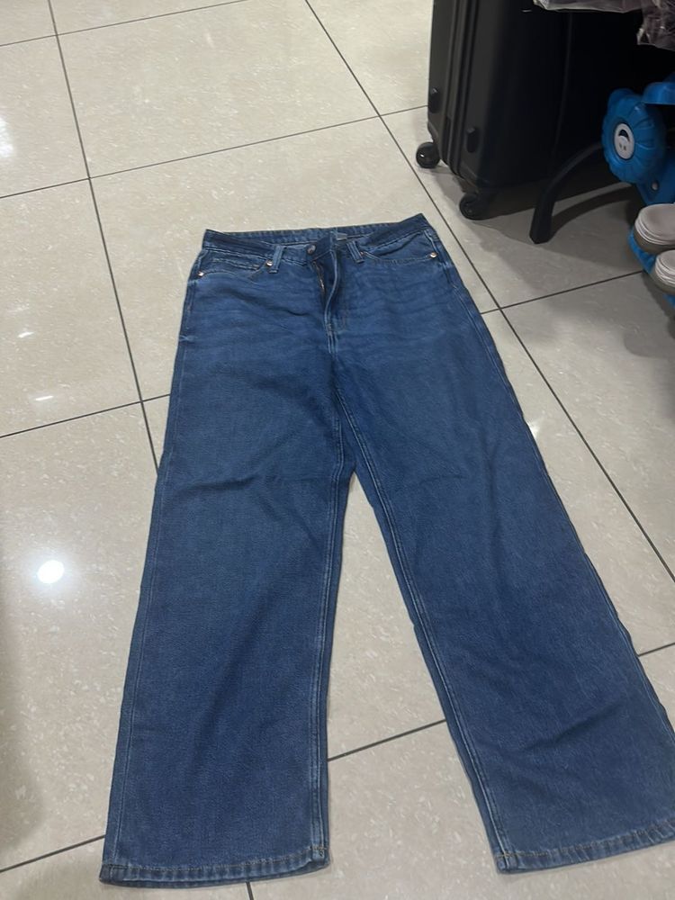 H&amp;M Wide Leg Denim Jeans