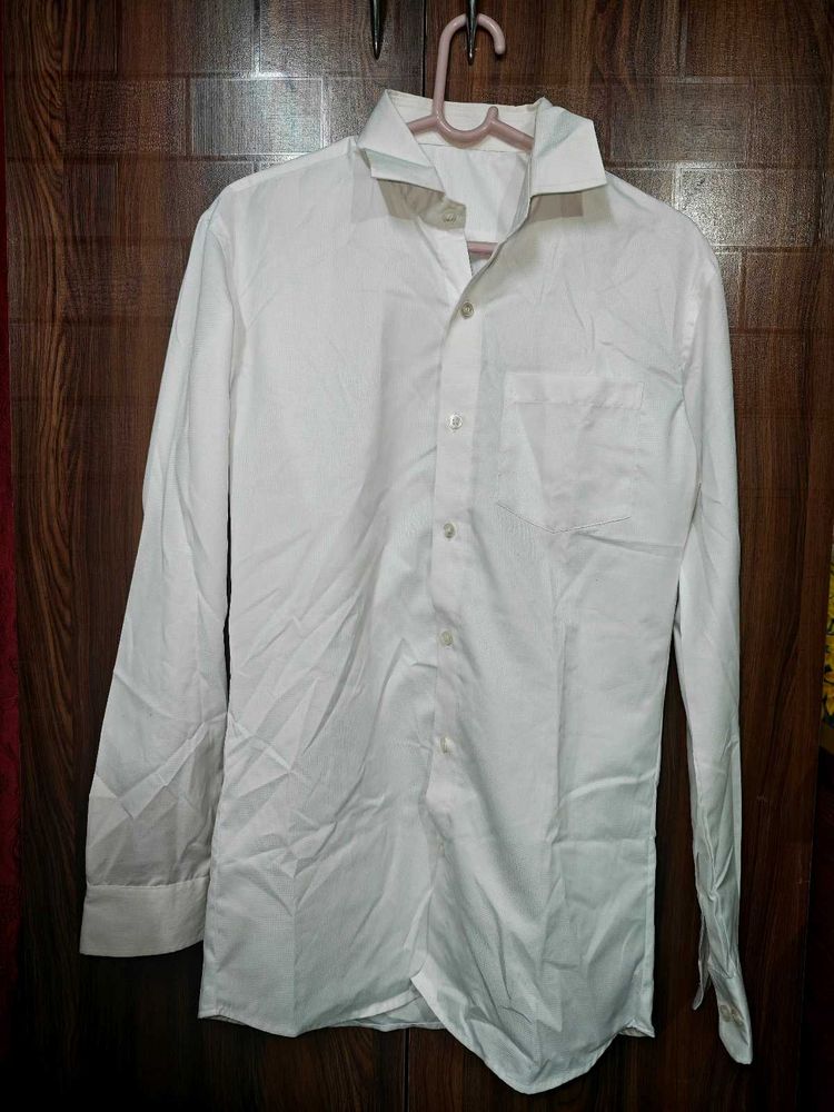 Classic White Men's Formal Shirt