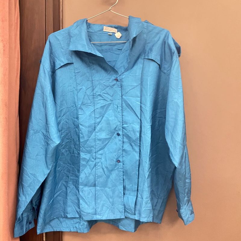 Stylish Blue Full Sleeve Shirt