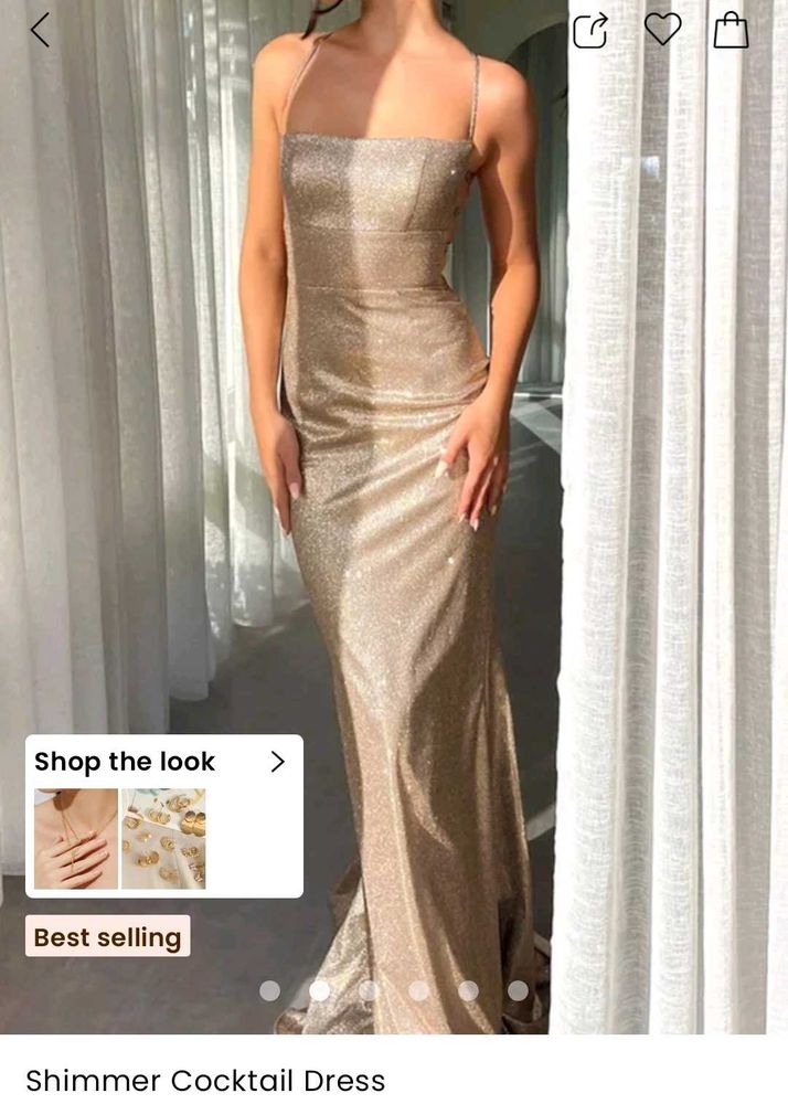 golden shimmer dress,savana