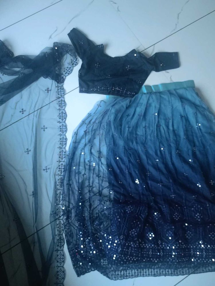 (New) Stunning Blue Chaniya Choli Set