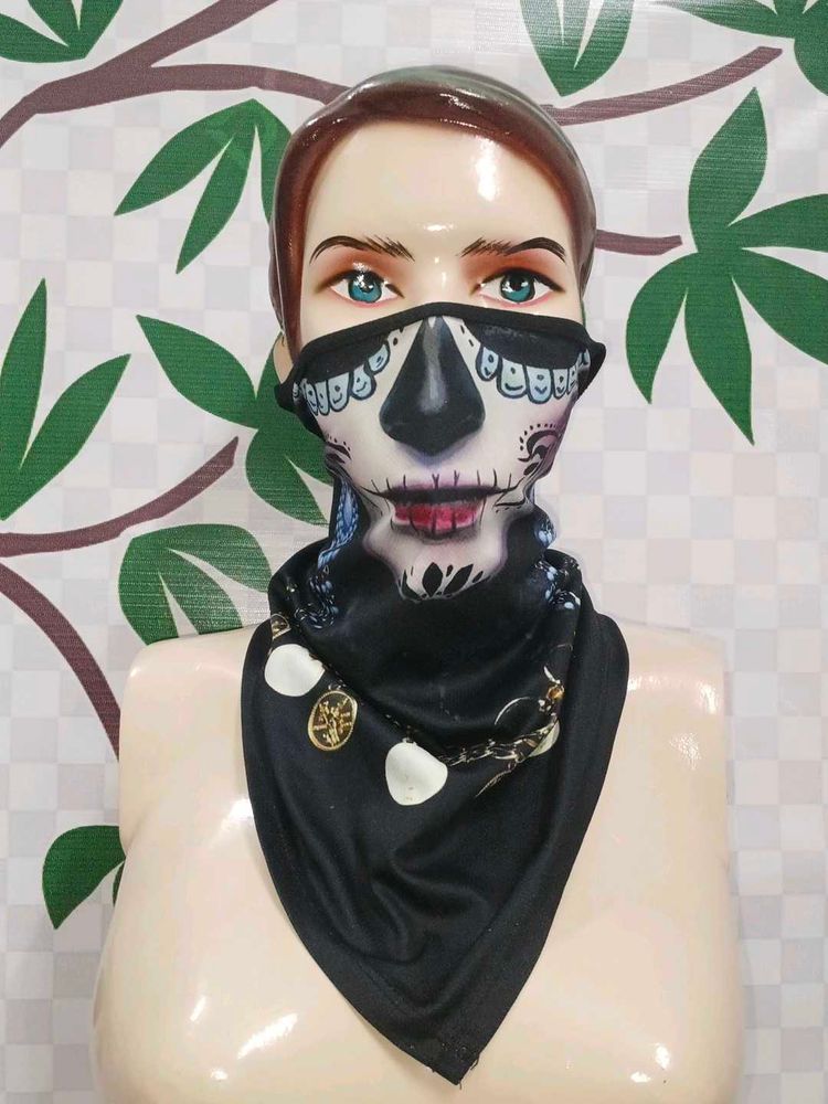 (800)Skull Face Mask &amp; Scarf