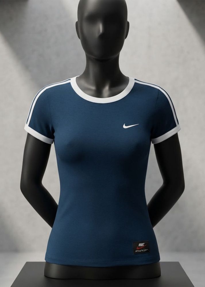 Nike Blue Striped Trim T-Shirt