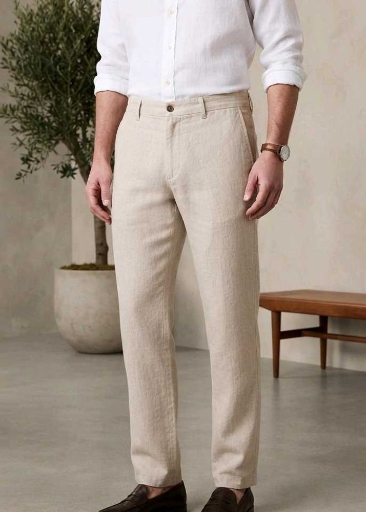 Men's Linen Blend Casual Pants