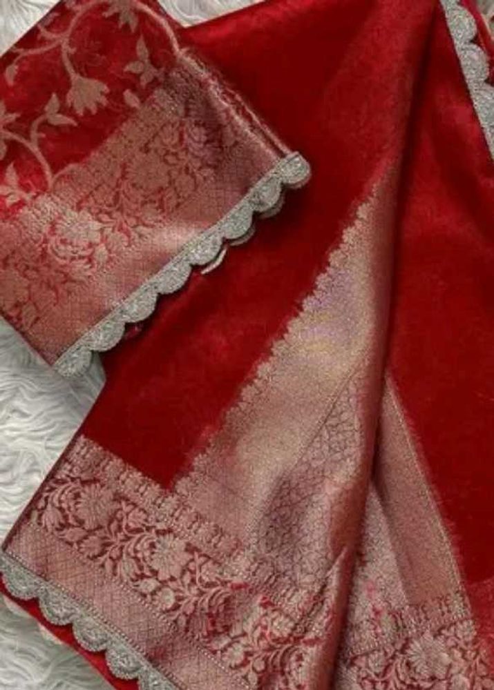 Elegant Red Banarasi Silk Saree